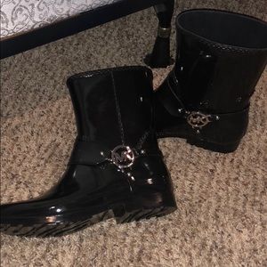 Black Michael Kors Rain Boots